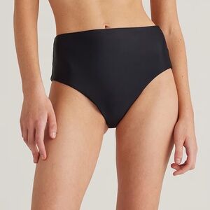 NWT Quince Italian High Rise Black Bikini Bottom Swimwear Sz M, S and XS